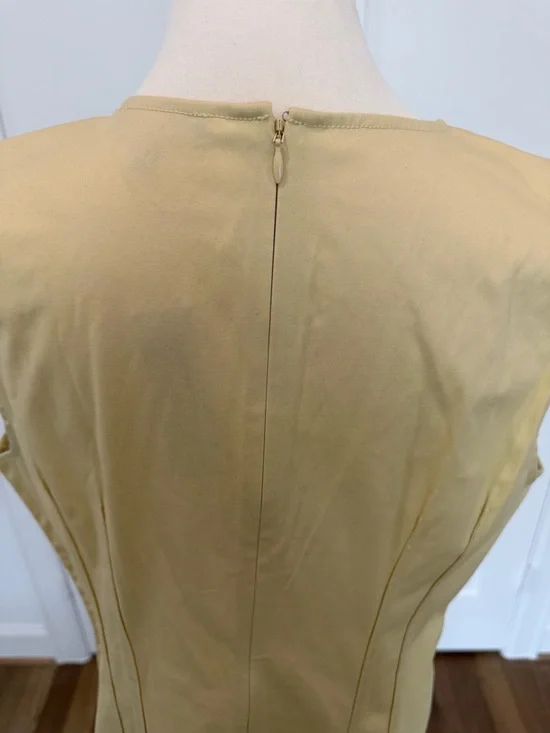 J.Crew Pintuck Midi Dress — Pale Yellow — Size 16 — NWT - Picture 12 of 16